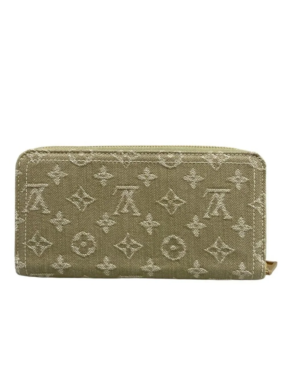 Louis Vuitton Wallet Monogram Denim Zippy Khaki